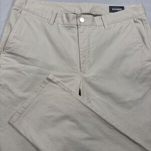 Bonobos Washed Chino Pants Mens 35x32 Khaki Slim Fit Cotton Stretch Trousers
